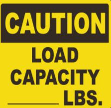 Replace all capacity stickers that may be worn or missing