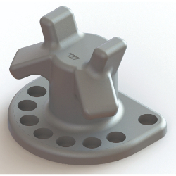 Horn Bollard Matte Silver