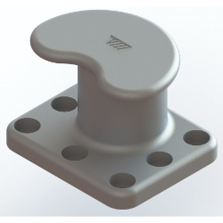 Kidney Bollard-Matte Silver