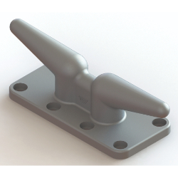 Cleat Bollard Matte Silver