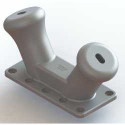 Double Bitt Bollard-Matte Silver