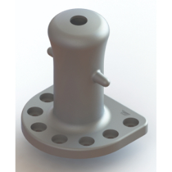 Single Bitt Bollard Matte Silver